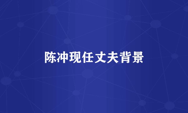 陈冲现任丈夫背景