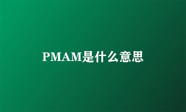 PMAM是什么意思