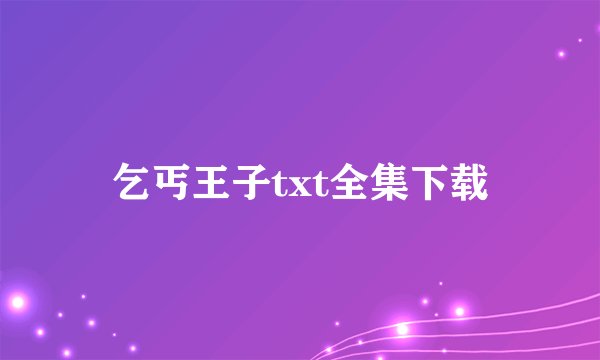 乞丐王子txt全集下载