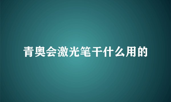青奥会激光笔干什么用的