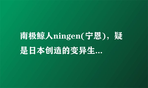 南极鲸人ningen(宁恩)，疑是日本创造的变异生命体(高30米)