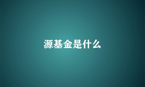 源基金是什么