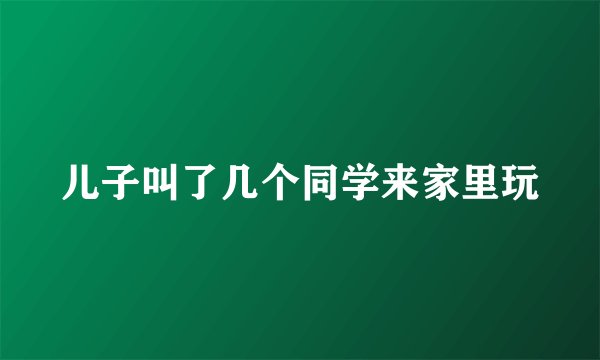 儿子叫了几个同学来家里玩