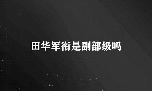 田华军衔是副部级吗