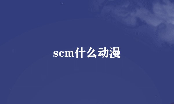 scm什么动漫