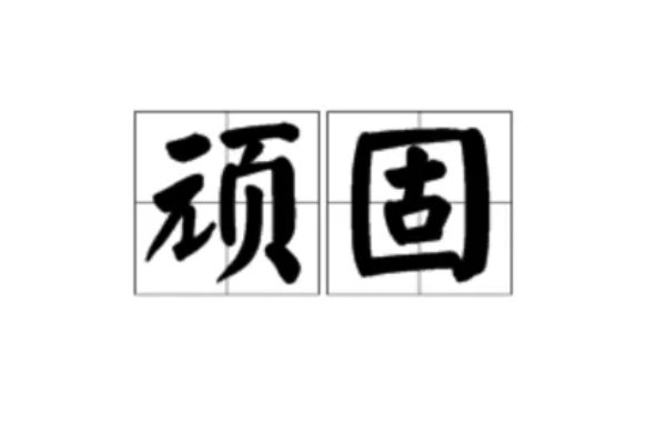 顽固的意思
