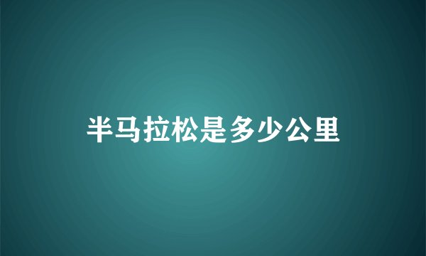 半马拉松是多少公里