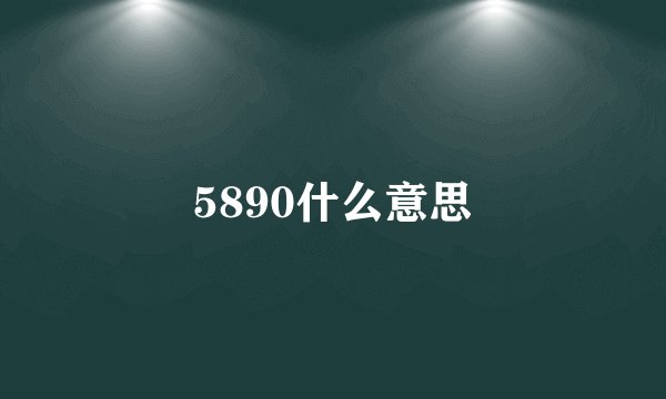 5890什么意思