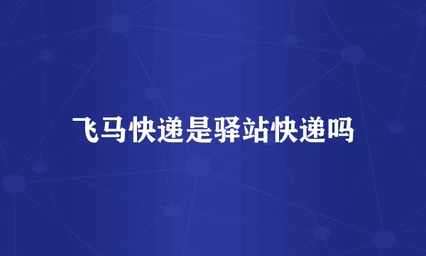 飞马快递是驿站快递吗
