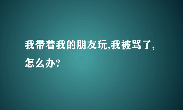 我带着我的朋友玩,我被骂了,怎么办?
