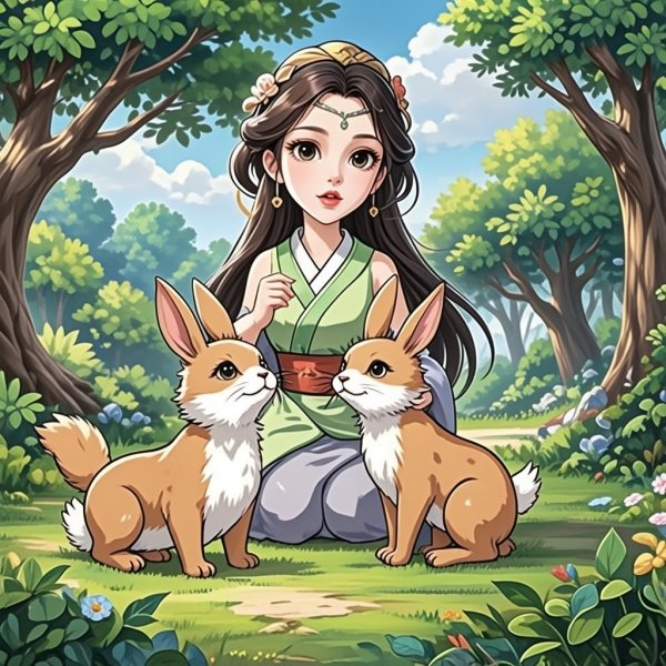 抓貂蝉两只兔子的动画片