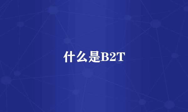什么是B2T