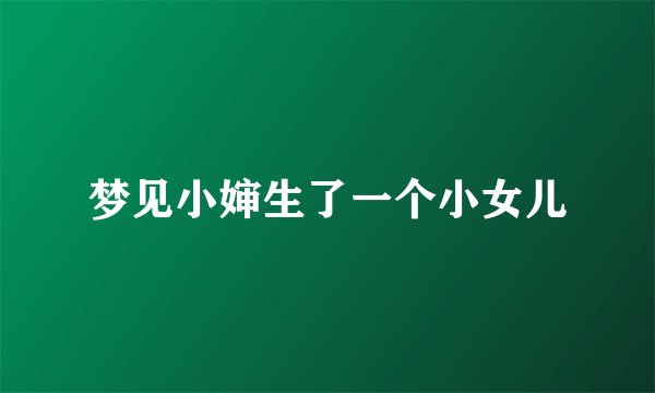 梦见小婶生了一个小女儿