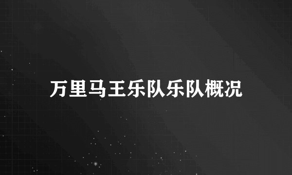 万里马王乐队乐队概况