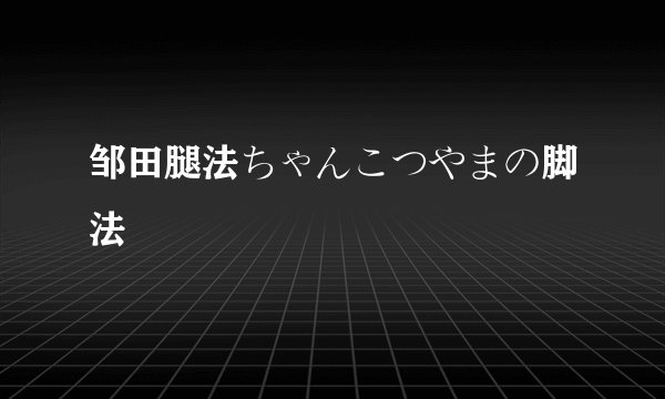 邹田腿法ちゃんこつやまの脚法
