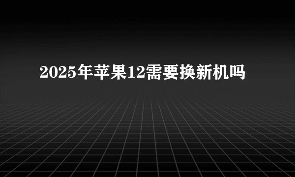 2025年苹果12需要换新机吗