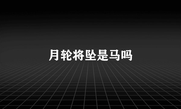 月轮将坠是马吗