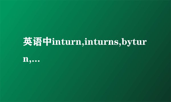 英语中inturn,inturns,byturn,byturns的区别是啥?