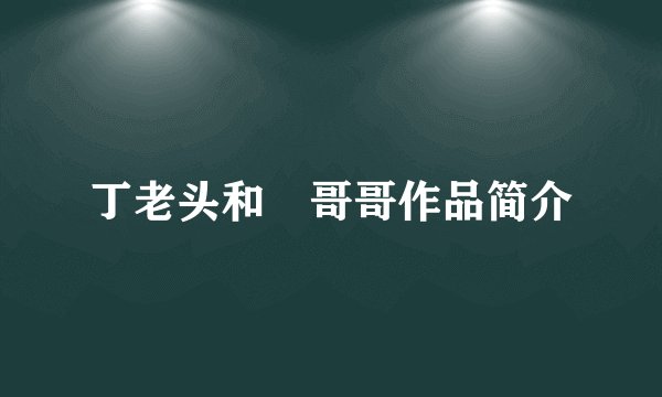 丁老头和囧哥哥作品简介