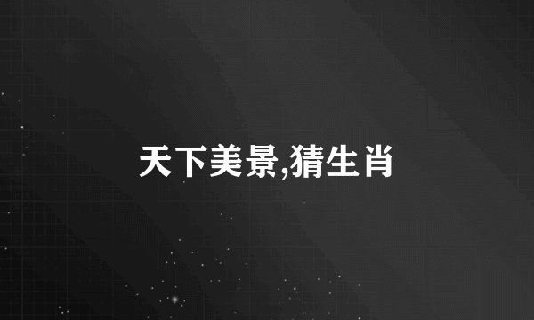 天下美景,猜生肖