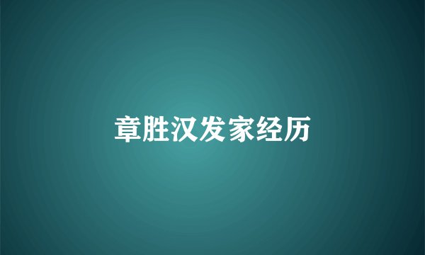 章胜汉发家经历