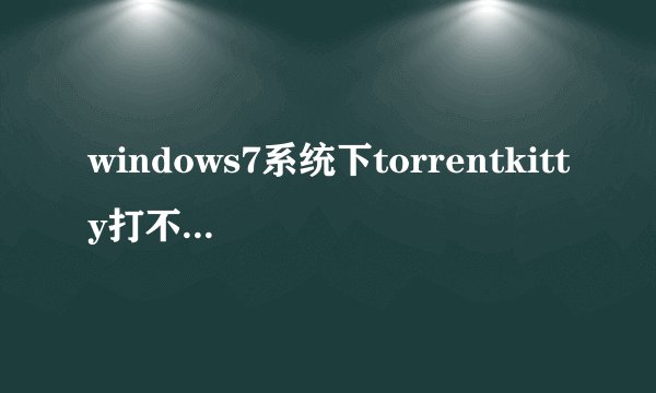 windows7系统下torrentkitty打不开的解决方法