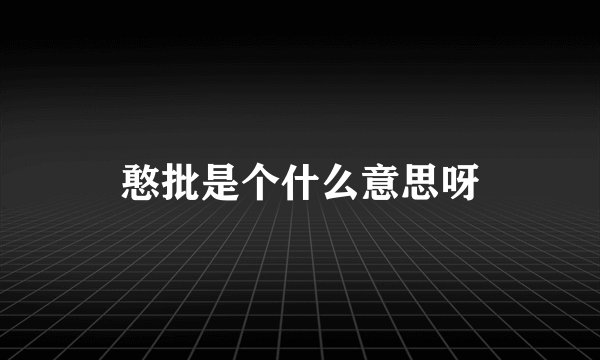 憨批是个什么意思呀