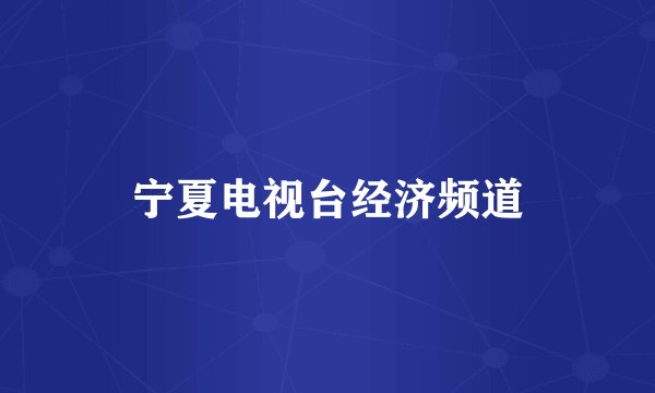 宁夏电视台经济频道