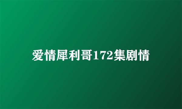 爱情犀利哥172集剧情