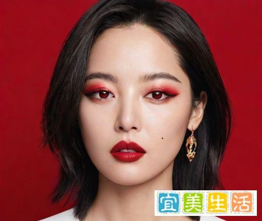 辛芷蕾红色眼妆惊艳亮相，妩媚张扬尽显个性魅力
