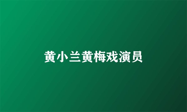 黄小兰黄梅戏演员