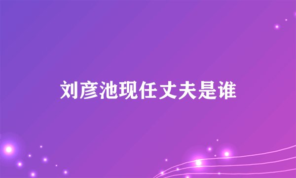 刘彦池现任丈夫是谁
