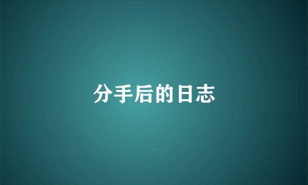 分手后的日志