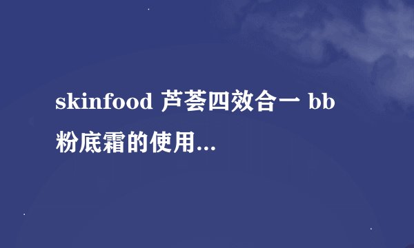 skinfood 芦荟四效合一 bb 粉底霜的使用体验如何？