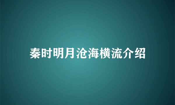 秦时明月沧海横流介绍