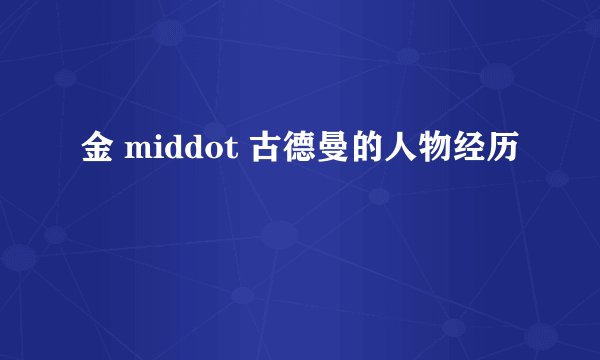 金 middot 古德曼的人物经历