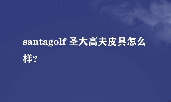 santagolf 圣大高夫皮具怎么样？　