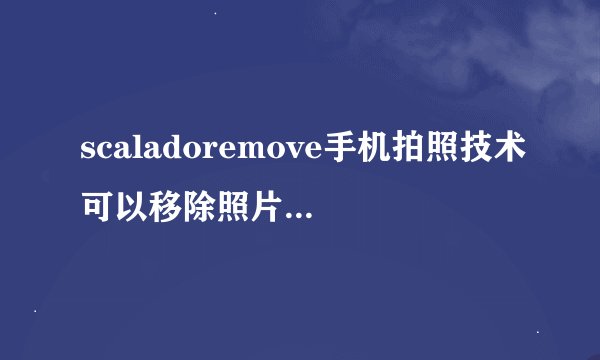 scaladoremove手机拍照技术可以移除照片中不需要的人物,
