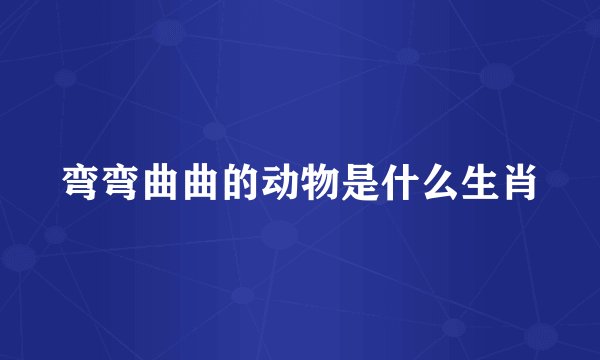 弯弯曲曲的动物是什么生肖