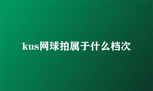 kus网球拍属于什么档次
