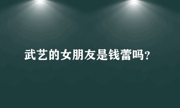 武艺的女朋友是钱蕾吗？