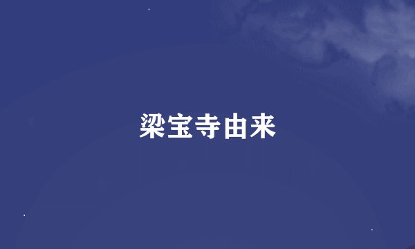梁宝寺由来