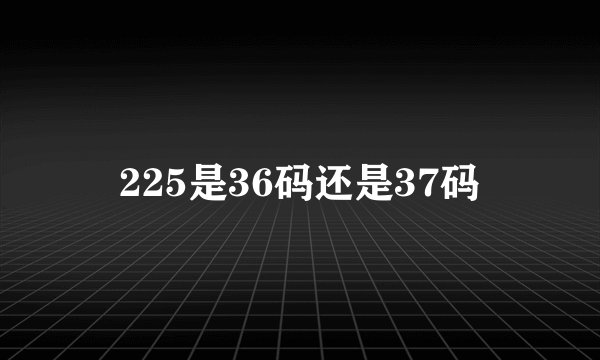 225是36码还是37码