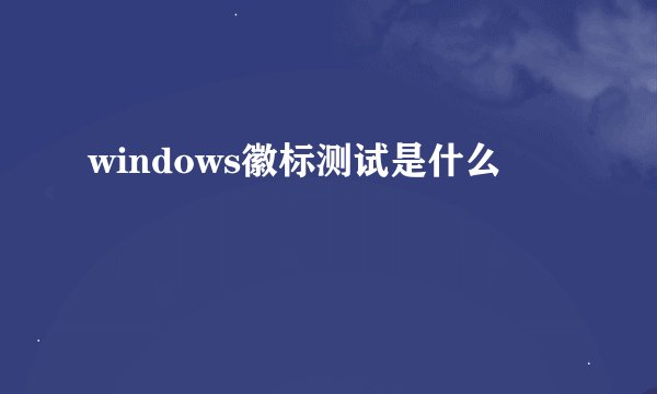 windows徽标测试是什么