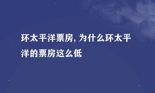环太平洋票房, 为什么环太平洋的票房这么低