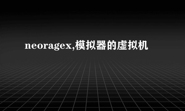 neoragex,模拟器的虚拟机