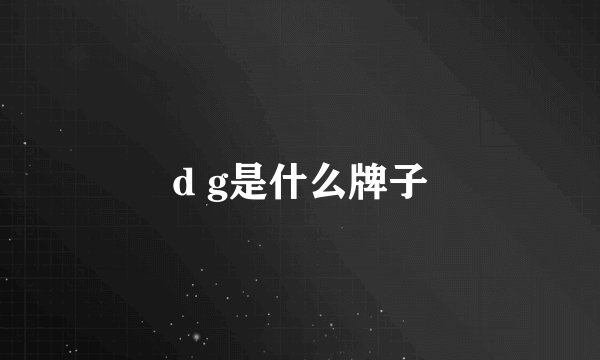 d g是什么牌子