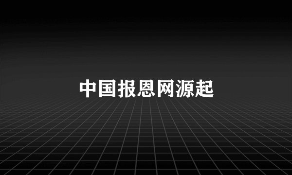中国报恩网源起