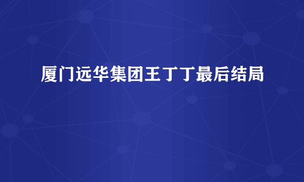 厦门远华集团王丁丁最后结局