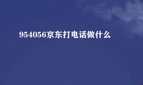 954056京东打电话做什么